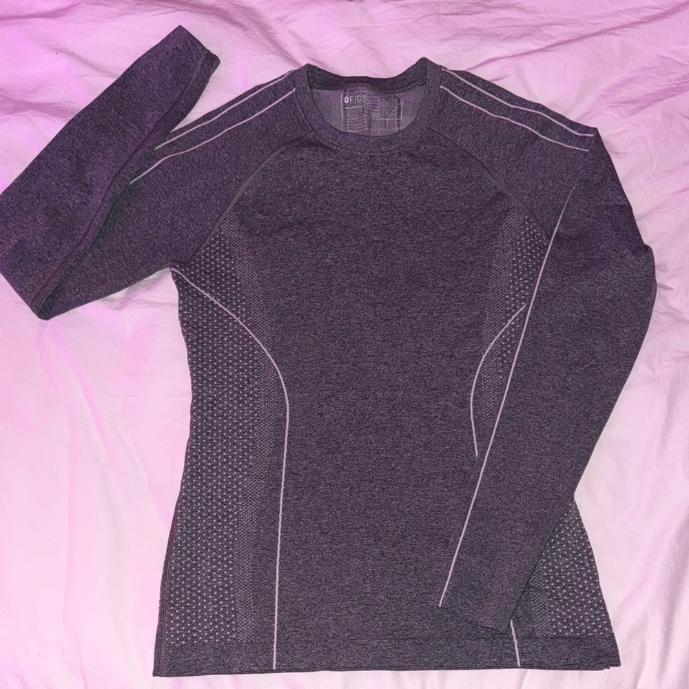 FIGS green/grey underscrub top